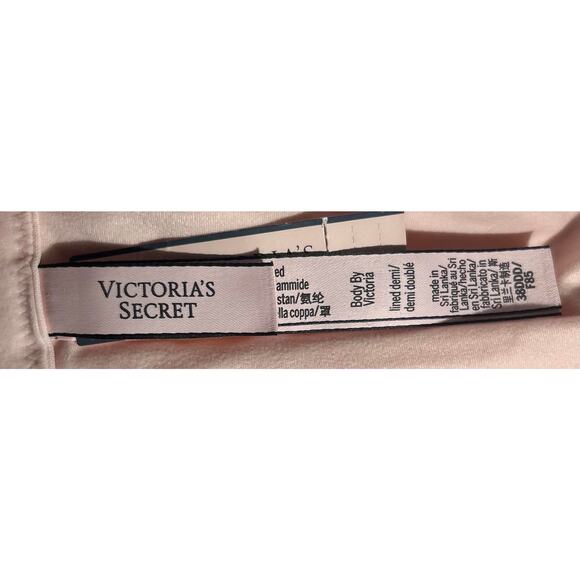 VICTORIA'S SECRET Body by Victoria Pink Floral Lined Demi Bra Womens 38DDD - Picture 5 of 7